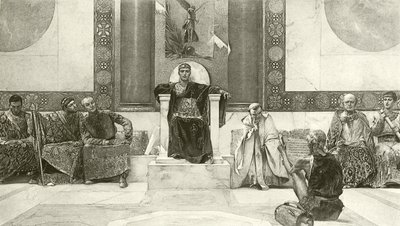 Justinian and His Council (engraving) by English School