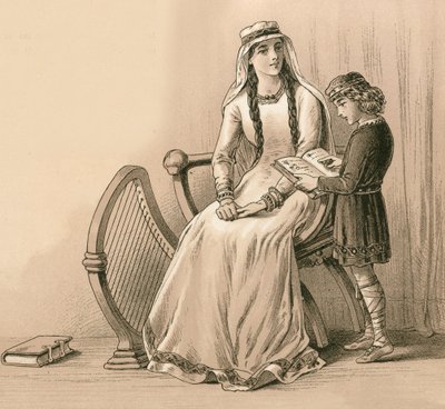 King Alfred and His Stepmother by English School