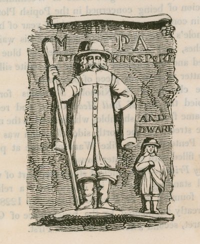 King Charles 1st Porter & Dwarf by English School