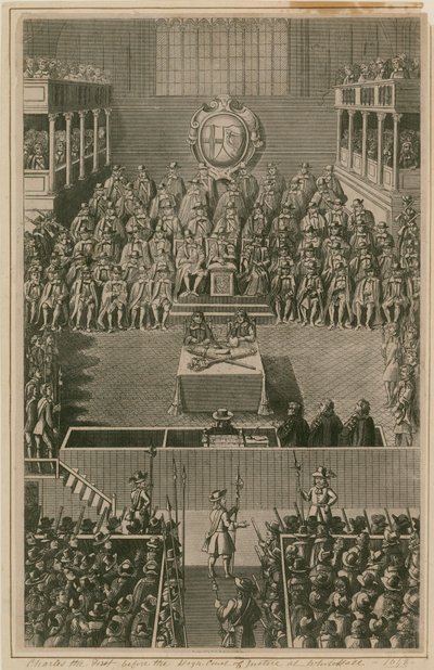 King Charles I before the High Court of Justice at Whitehall, 1648 by English School