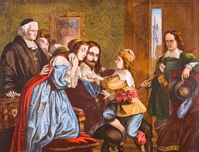King Charles I of England taking leave of his children before his execution, from 
