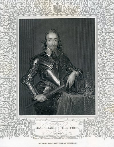 King Charles the First, engraved by H. Robinson after Van Dyck by English School