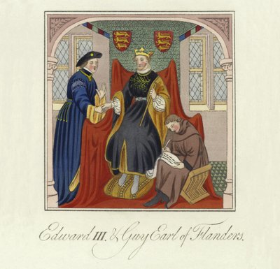 King Edward III of England and Guy, Count of Flanders, 14th Century by English School