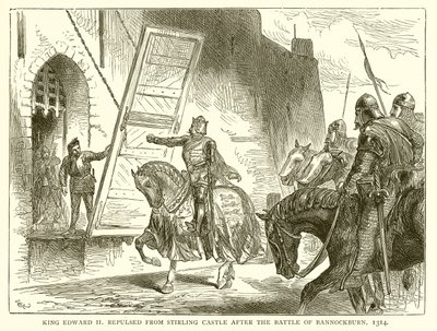 King Edward II Repulsed from Stirling Castle after the Battle of Bannockburn, 1314 by English School