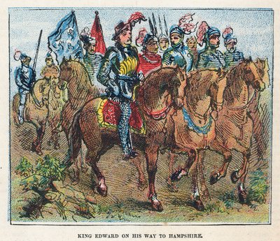 King Edward I on His Way to Hampshire by English School
