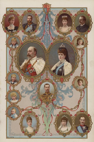 King Edward VII, Queen Alexandra and Their Children and Grandchildren by English School