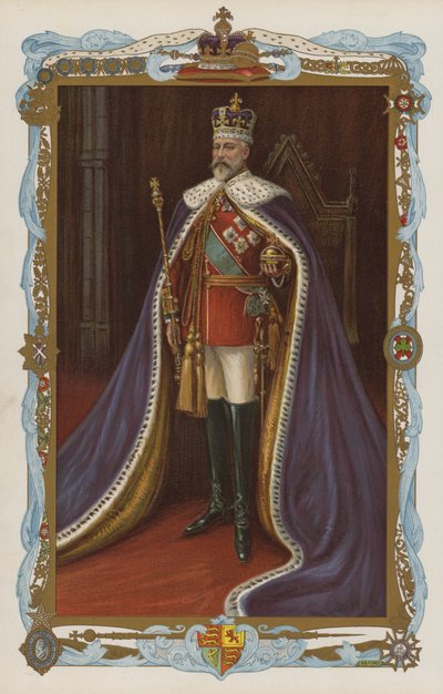 King Edward VII in Coronation Robes by English School