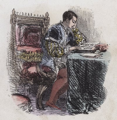 King Edward VI reading by English School