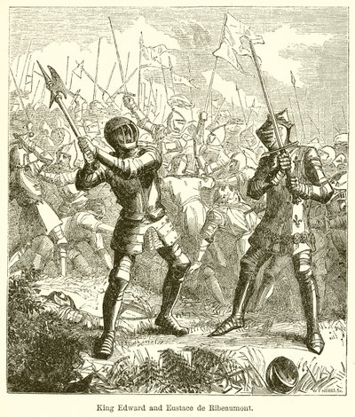 King Edward and Eustace de Ribeaumont by English School