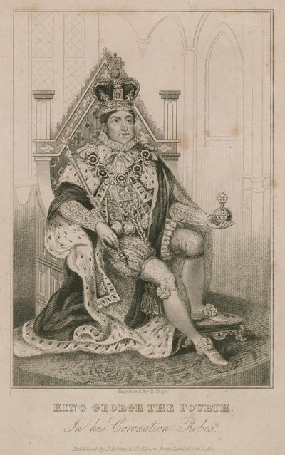 King George IV in his Coronation Robes by English School