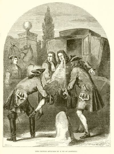 King George attacked by a Fit of Apoplexy by English School