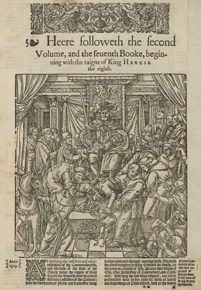 King Henry VIII trampling the Pope by English School