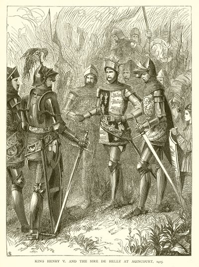 King Henry V and the Sire de Helly at Agincourt, 1415 by English School