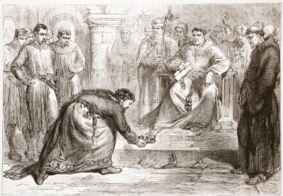 King John and the Popes Legate, illustration from The History of Protestantism by James Aitken Wylie, 1878 by English School