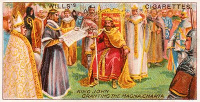 King John Granting the Magna Charta by English School
