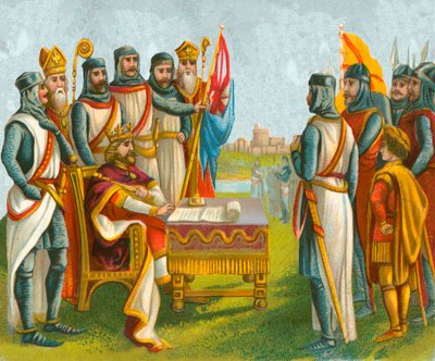 King John Signing Magna Carta by English School