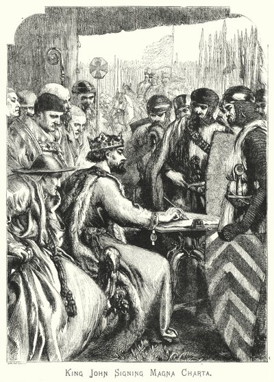 King John Signing Magna Charta by English School