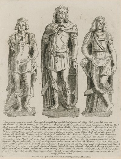King Lud and His Two Sons by English School