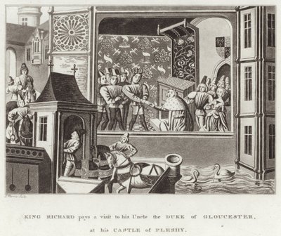 King Richard Pays a Visit to His Uncle the Duke of Gloucester, at His Castle of Pleshy by English School