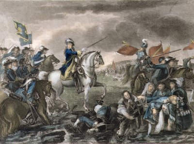 King William III (1650-1702) at the Battle of the Boyne by English School