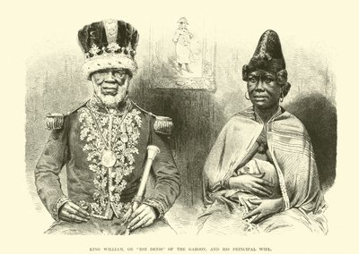 King William, or Roi Denis of the Gaboon, and his Principal wife by English School