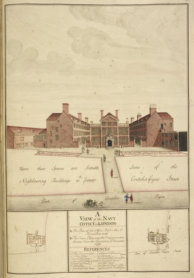 A View of the Navy Office, London by English School