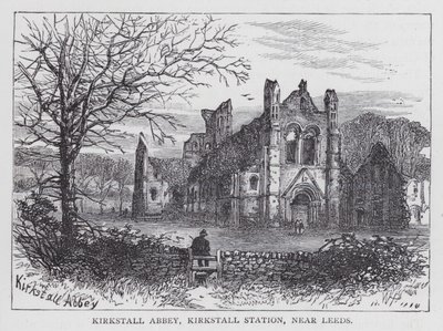 Kirkstall Abbey, Kirkstall Station, near Leeds by English School