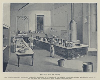 Kitchen for a Hotel by English School