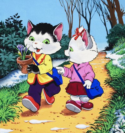 Kitten cats by English School
