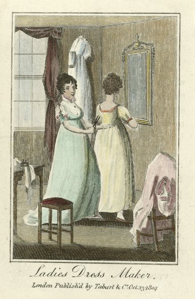 Ladies Dress Maker, pub. 1804 by English School