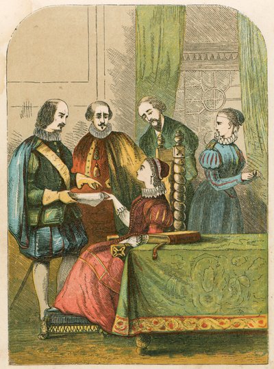 Lady Jane Grey Solicited to Accept the Crown by English School