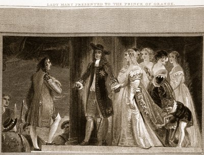 Lady Mary Presented to the Prince of Orange, Illustration from David Hume