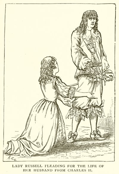 Lady Russell pleading for the Life of her Husband from Charles II by English School