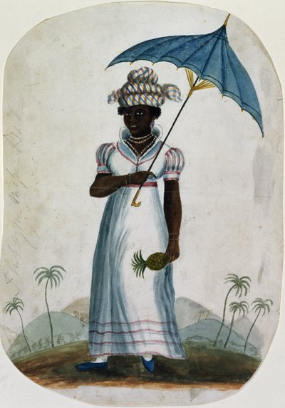 Lady with a Parasol and a Pineapple, c.1840 by English School