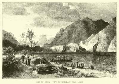 Lake of Como, View of Malgrate from Lecco by English School