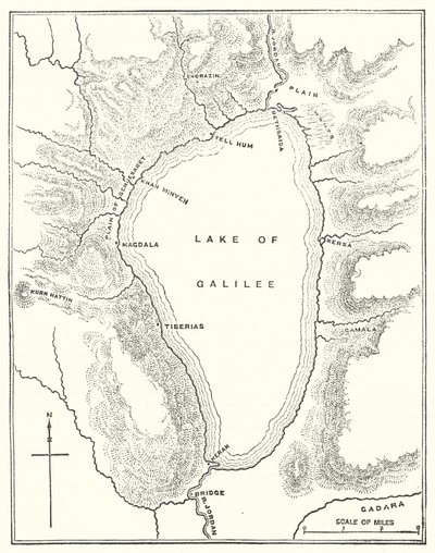 Lake of Galilee (engraving) by English School