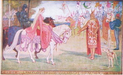 Lancelot Brings Guenevere to Arthur, Illustration from 