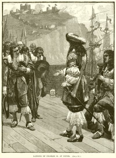 Landing of Charles II at Dover by English School
