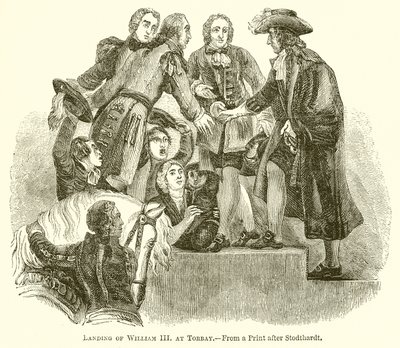 Landing of William III at Torbay by English School