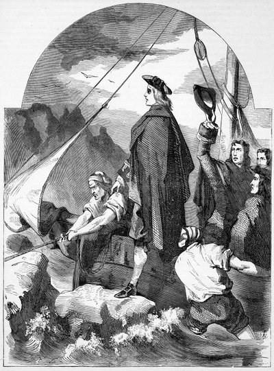 Landing of the Chevalier de St. George in Scotland, illustration from 