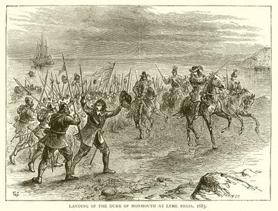 Landing of the Duke of Monmouth at Lyme Regis, 1685 by English School