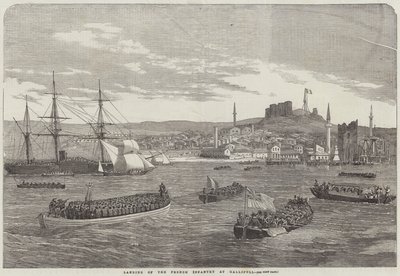 Landing of the French Infantry at Gallipoli by English School