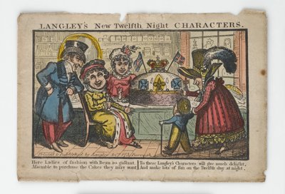 Langleys New Twelfth Night Characters Envelope, 1818 by English School