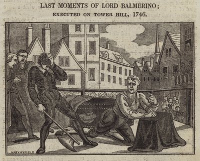 Last Moments of Lord Balmerino; Executed on Tower Hill by English School