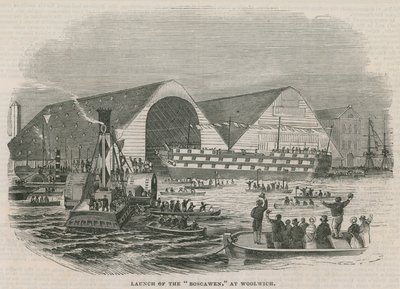 Launch of the Boscawen at Woolwich by English School