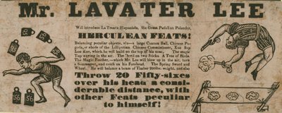 Lavater Lee, strongman by English School