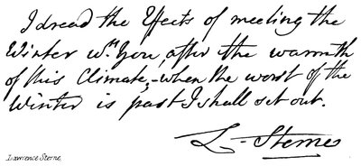 Lawrence Sterne by English School