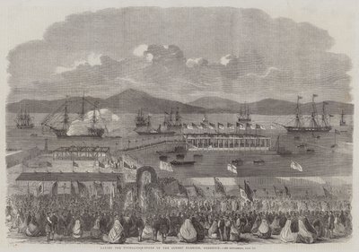 Laying the Foundation-Stone of the Albert Harbour, Greenock by English School