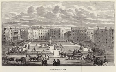 Leicester Square in 1874 by English School