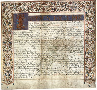 Letter to Sultan Osman Han from King James VI & I by English School